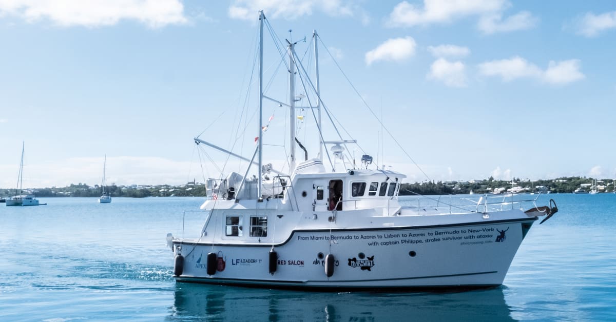 motor yacht crossing the atlantic