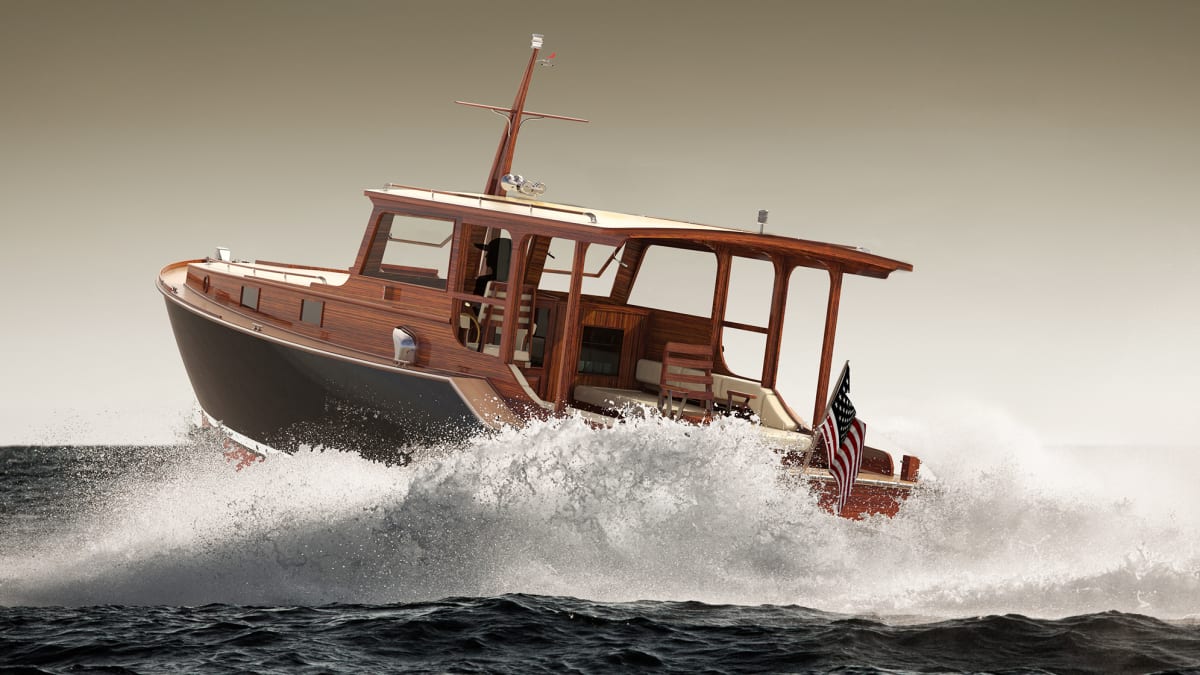 Ernest Hemingway's Pilar Wooden Fishing Boat Model