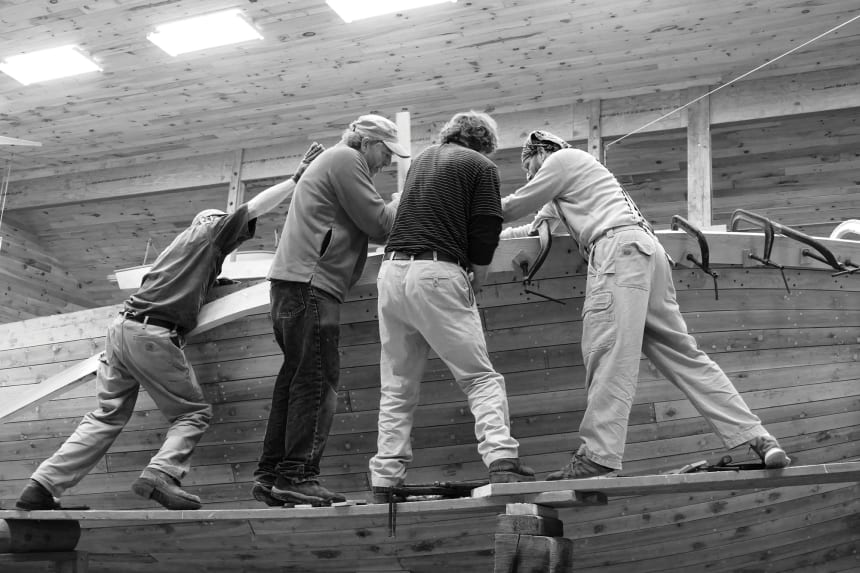 traditional boatbuilding in maine - power & motoryacht