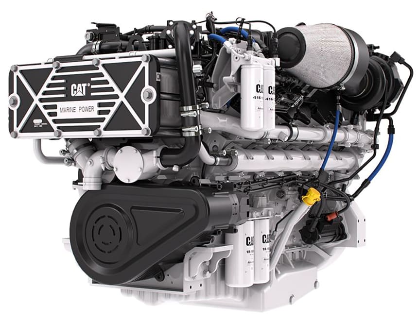 Caterpillar C32B Triple Turbo Marine Engine - Power & Motoryacht