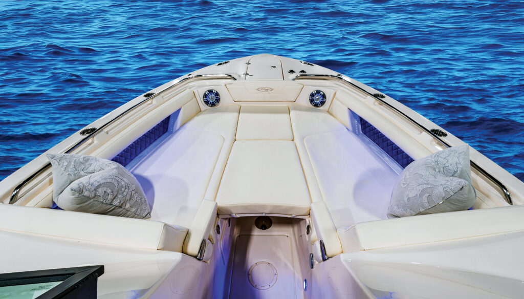 Bow seating on the Grady-White Freedom 345