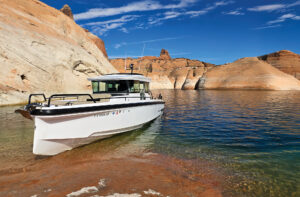 An Axopar on Lake Powell