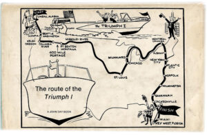 map of boat route across USA